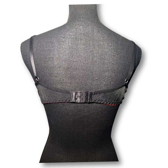 Black & Red Sexy Emo Alternative Punk Gothic Nurse Costume Lingerie Bra Top XL - Picture 3 of 5